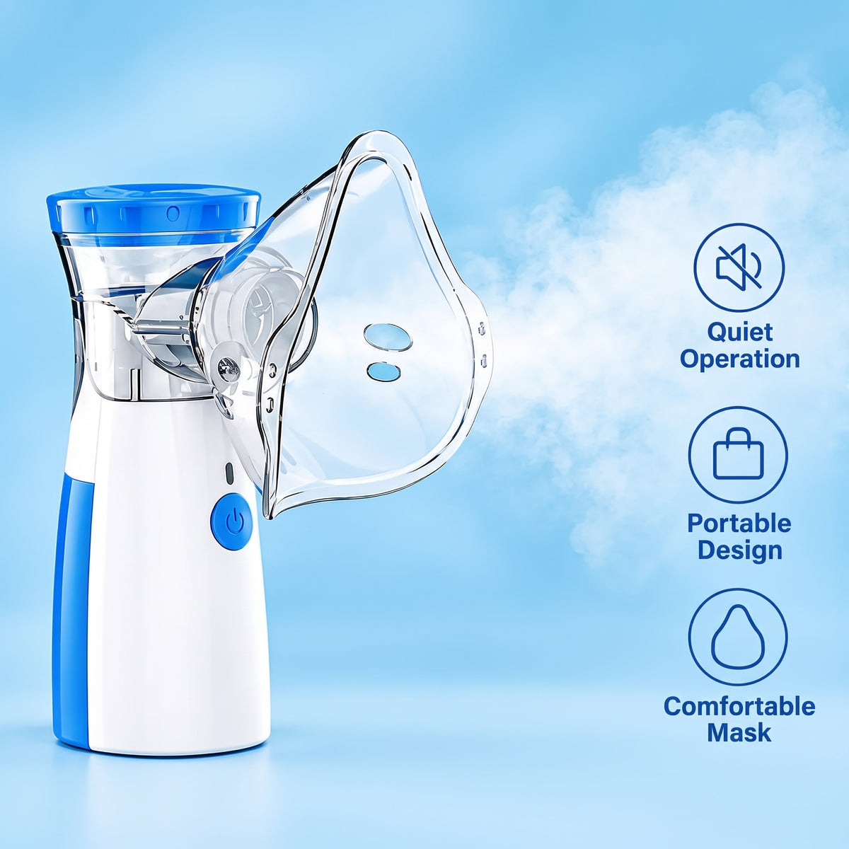 OzenCare™ Portable Mesh Nebulizer USB - Allergy & Chest Relief Kit (Kids & Adults)