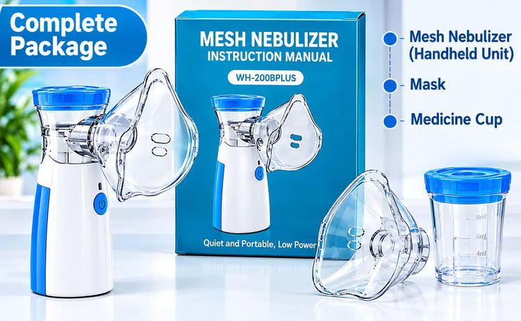 OzenCare™ Portable Mesh Nebulizer USB - Allergy & Chest Relief Kit (Kids & Adults)
